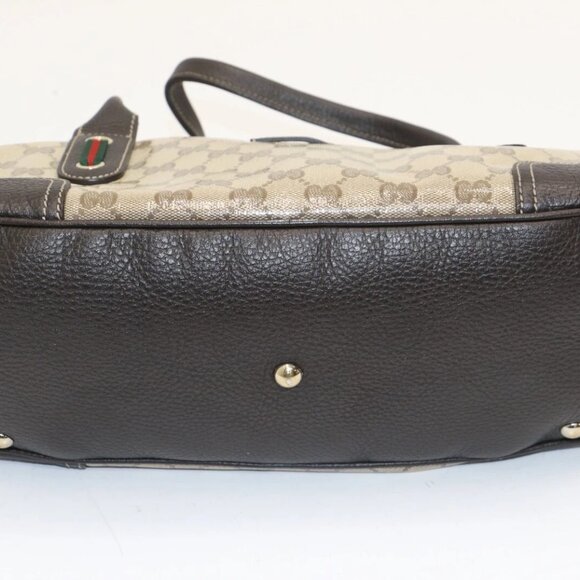 GUCCI Crystal Monogram Web Princy Boston - Brown - Picture 8 of 16